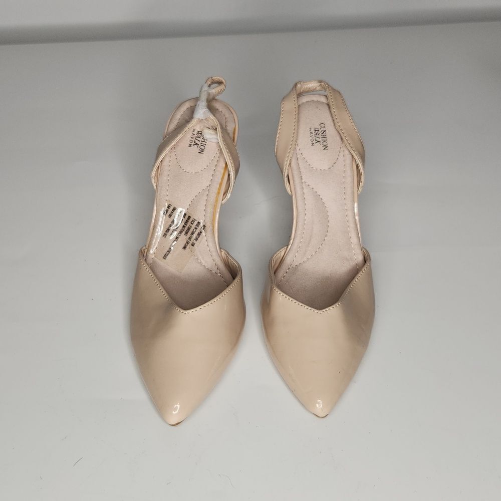 Cushion Walk by Avon Heels Women’s Size 7 EU 38 Faux Leather Nude Pumps Heels